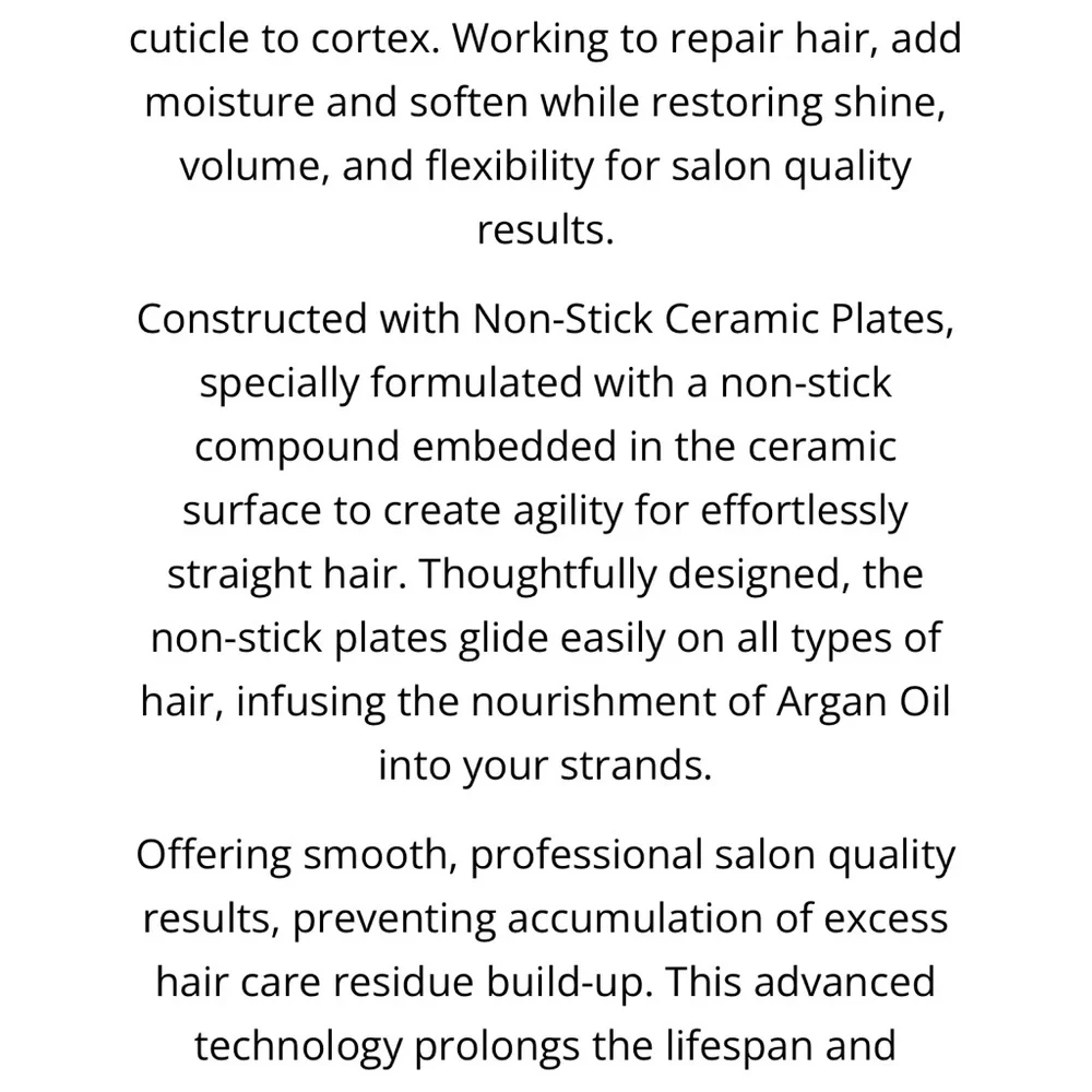 Black Ceramic Hair Straightener with Tourmaline Technology - Picture 11 of 16
